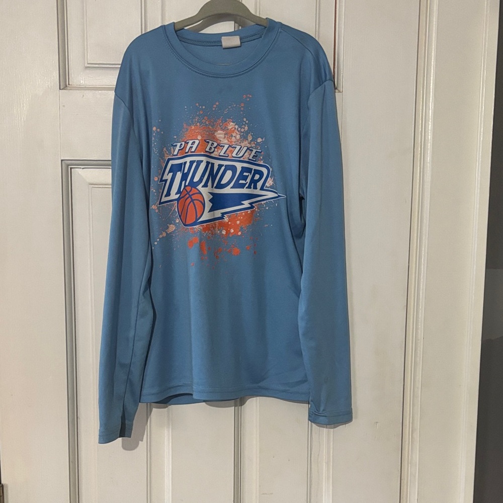 Sport-Tek Kids Long Sleeve Blue Thunder Tee